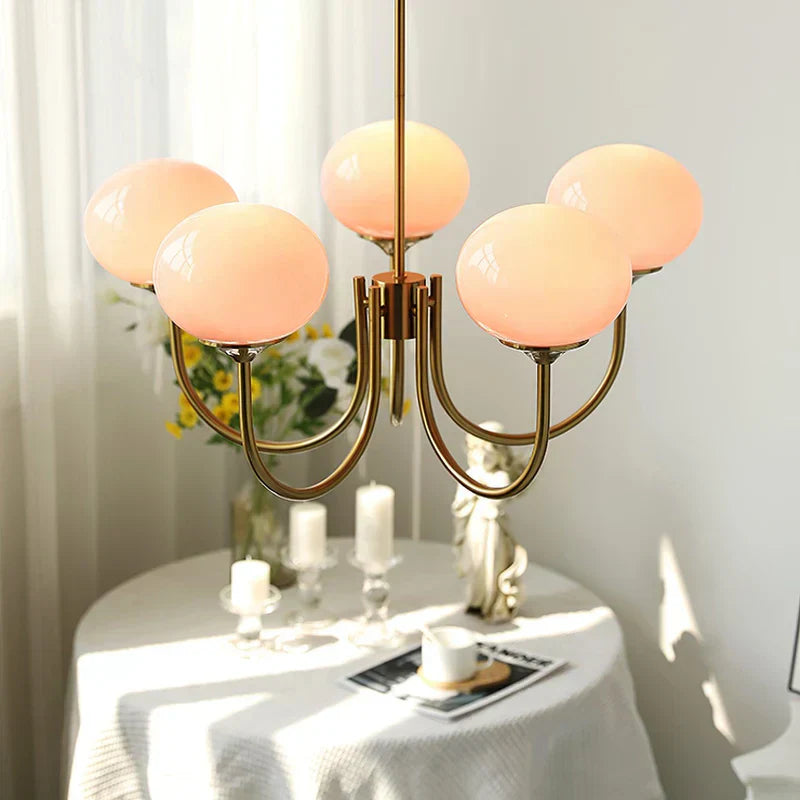 Floral Elegance Macaron Chandelier Design