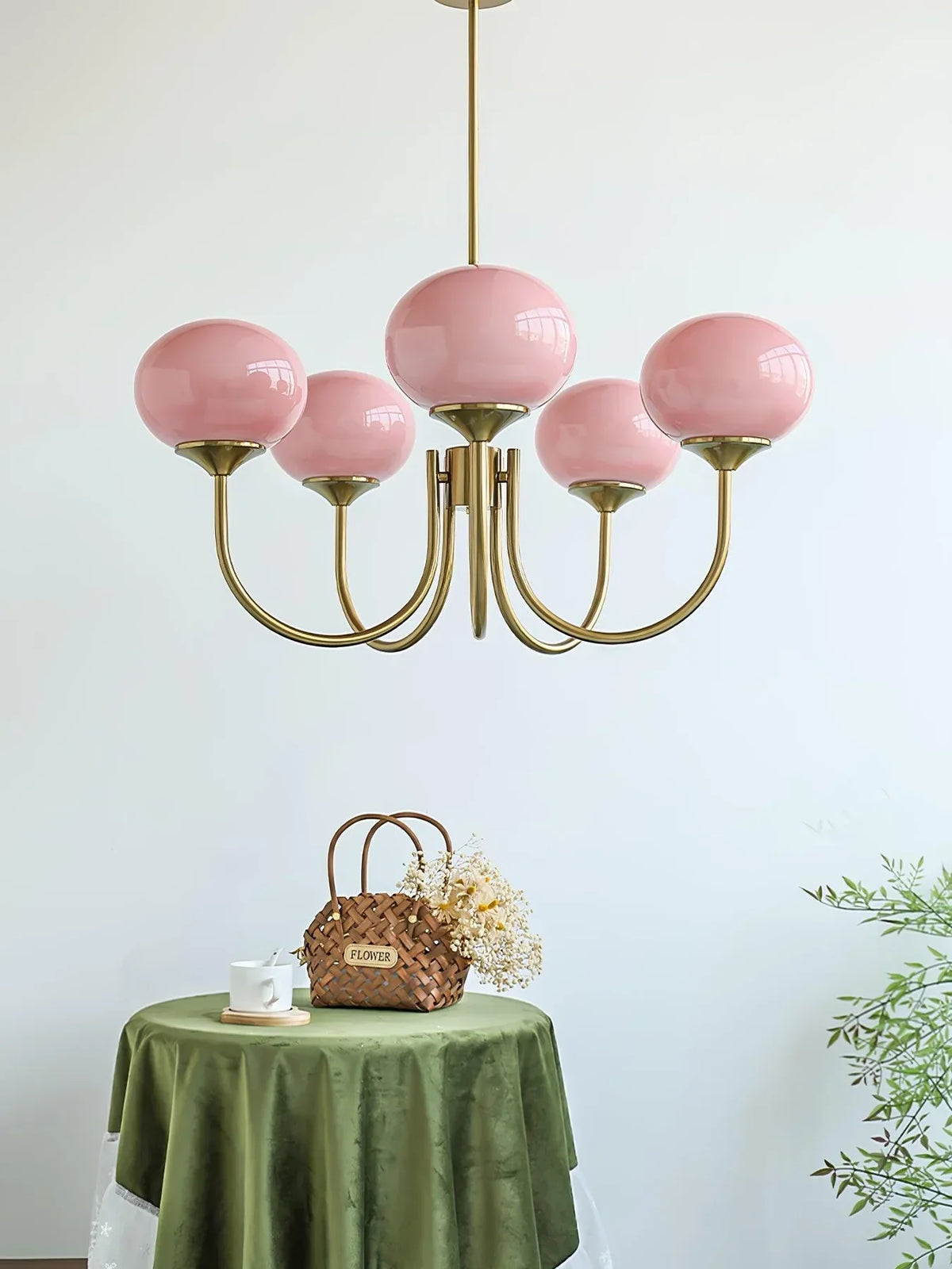 Floral Elegance Macaron Chandelier Design