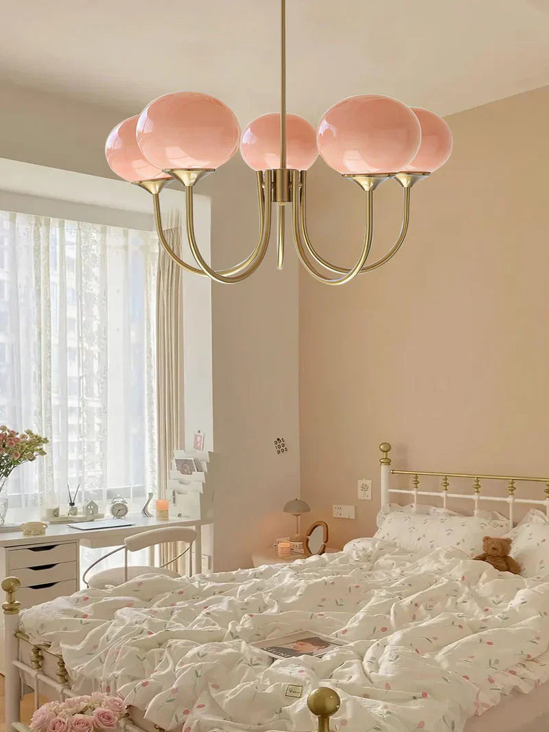 Floral Elegance Macaron Chandelier Design