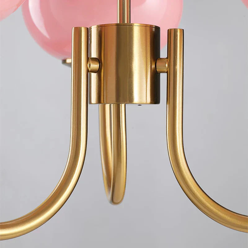 Floral Elegance Macaron Chandelier Design