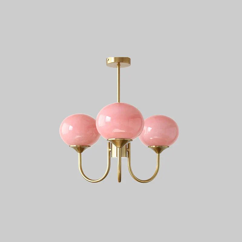 Floral Elegance Macaron Chandelier Design