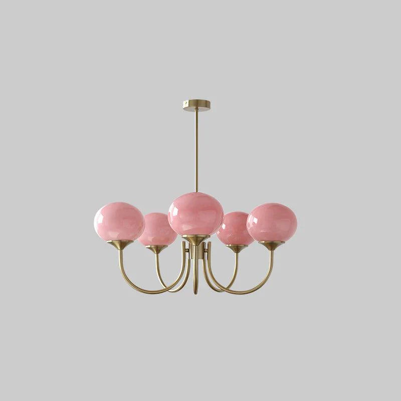 Floral Elegance Macaron Chandelier Design