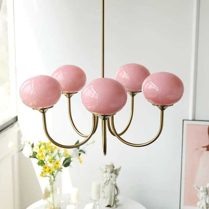 Floral Elegance Macaron Chandelier Design