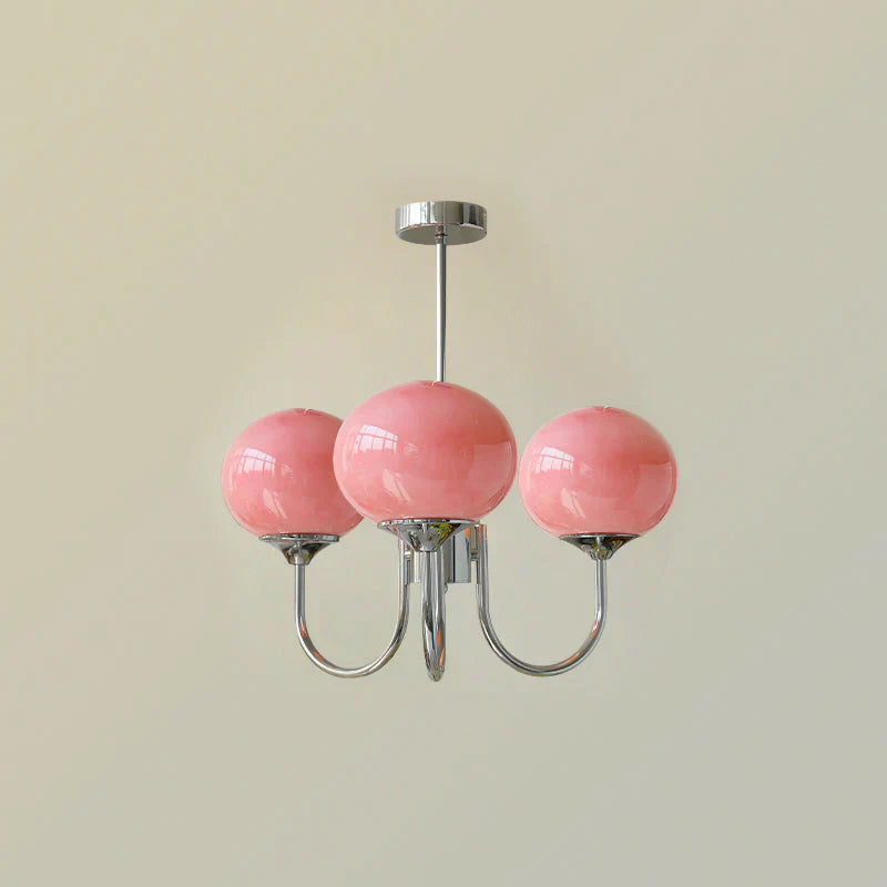 Floral Elegance Macaron Chandelier Design